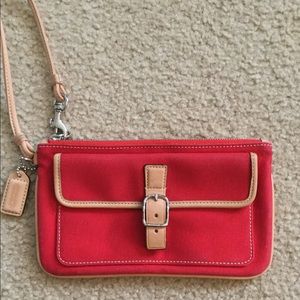 Red Coach wristlet